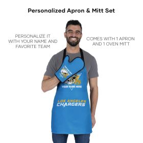 [Personalization Only] Chargers Apron & BBQ Mitt Set