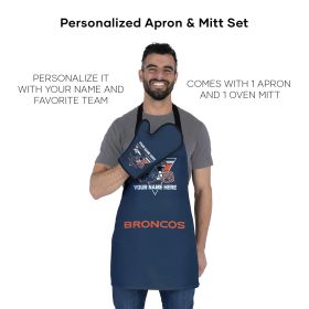 [Personalization Only] Broncos Apron & BBQ Mitt Set