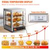 VEVOR 3-Tier Commercial Food Warmer Countertop Pizza Cabinet with Water Tray