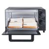 Mainstays 4 Slice Toaster Oven with 3 Setting, Baking Rack and Pan, Black, New